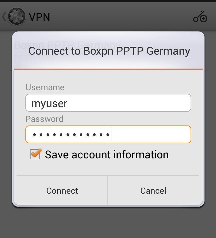 ipvanish vpn username and password